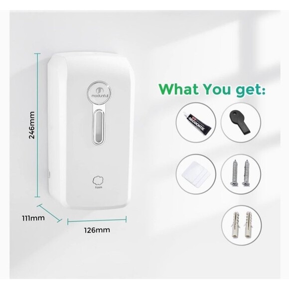 Soap Dispenser Automatic Foam Hand Sanitizer Dispenser Wall Mount Touchless Soap - Picture 9 of 10